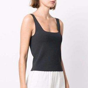 Vince Navy Knit Square Neck Tank